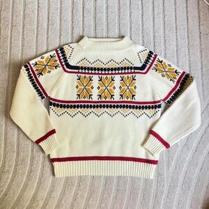 VTG 70s Royal Knight Nordic/Fair Isle sweater Size M hiking outdoor Cabincore
